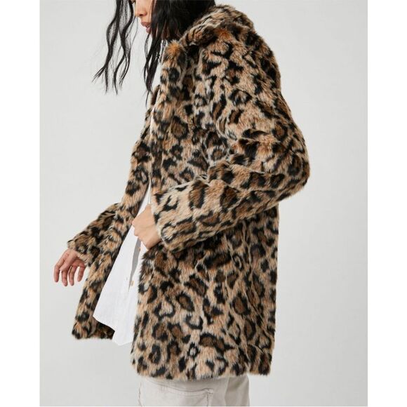 NWT Free People Lola Leopard Blazer / Beige Leopard - Picture 7 of 15